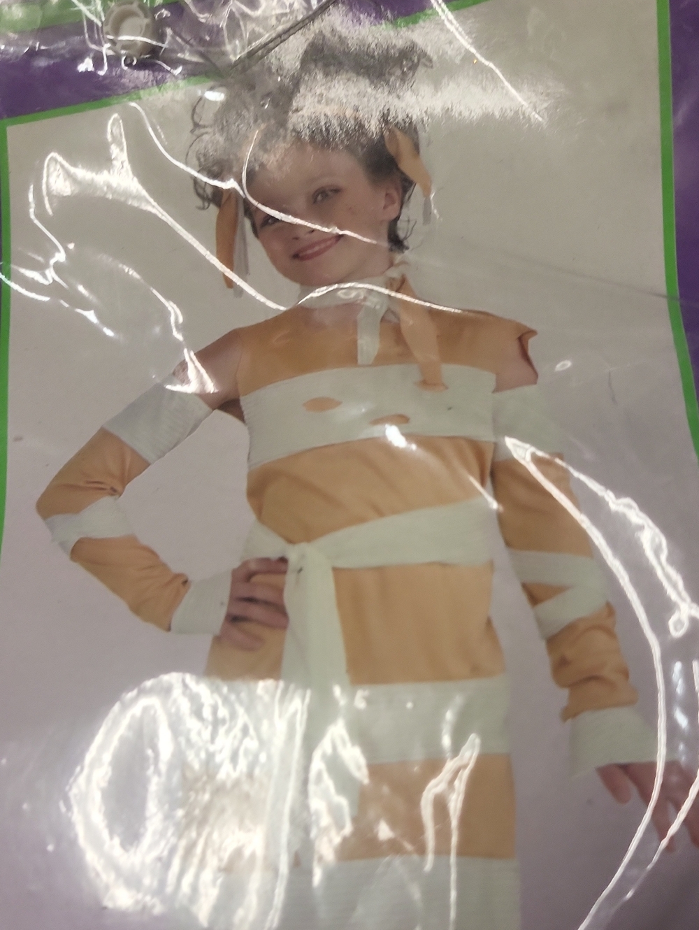 Kids Mummy Costume in Cream and White